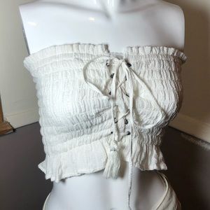 American eagle white Crop top